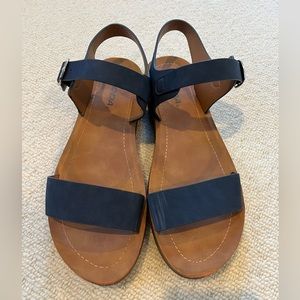 Soda Blue Strappy Sandals- Size 11